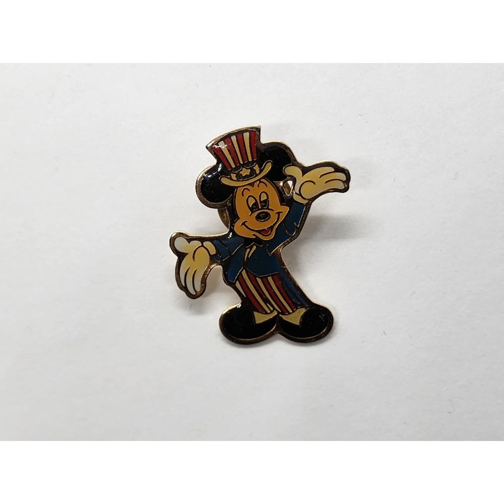 Vintage 1989 Eastman Kodak Mickey Mouse‎ As Uncle Sam Enamel Lapel Pin